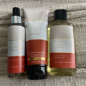 🍊BBW Citrus & Cedar body care set!🍊